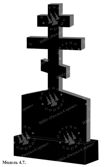 Памятник из натурального камня крест Модель 4.7
