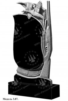 Памятник из натурального камня резной Модель 3.87: фото