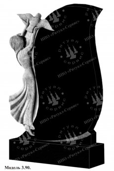 Памятник из натурального камня резной Модель 3.90: фото