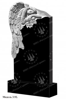 Памятник из натурального камня резной Модель 3.92: фото