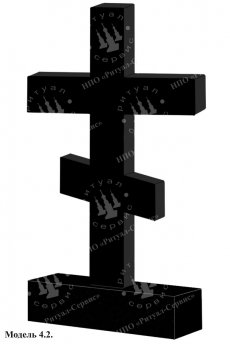 Памятник из натурального камня крест Модель 4.2: фото