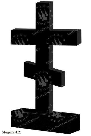 Памятник из натурального камня крест Модель 4.2