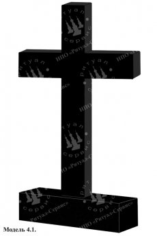 Памятник из натурального камня крест Модель 4.1: фото