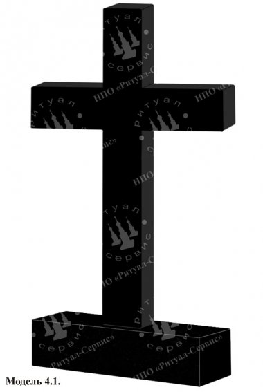 Памятник из натурального камня крест Модель 4.1