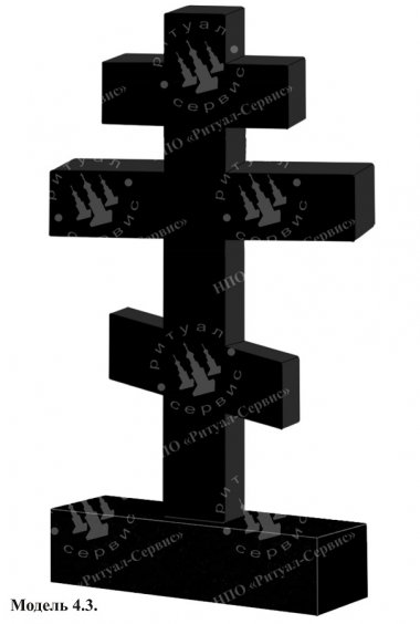 Памятник из натурального камня крест Модель 4.3