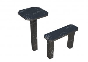 Стол и лавка из гранита вид 2: фото
