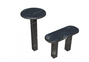 Стол и лавка из гранита вид 5: фото